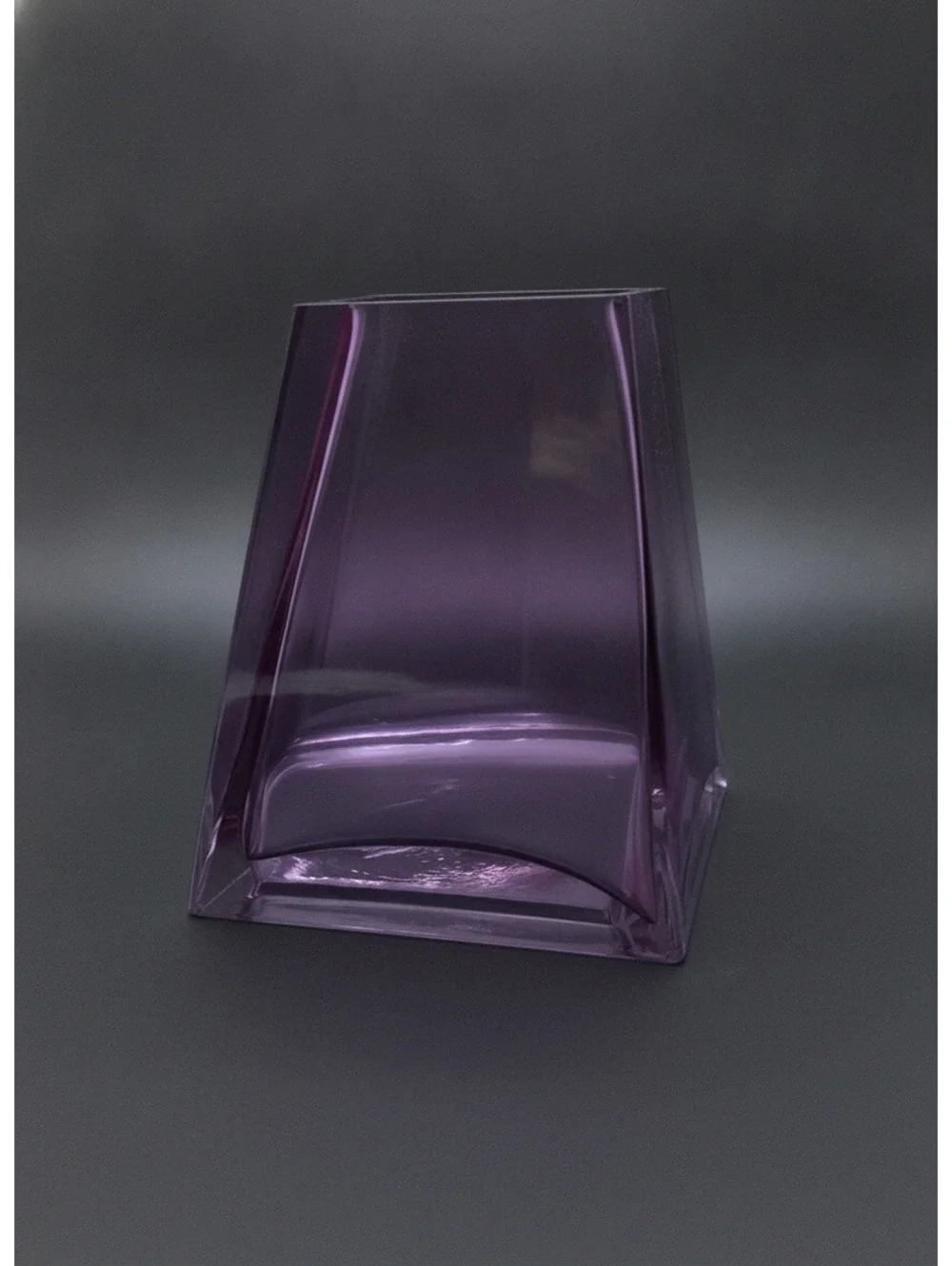 Contemporary Purple Geometric Glass Vase - Minimalist Home Decor
